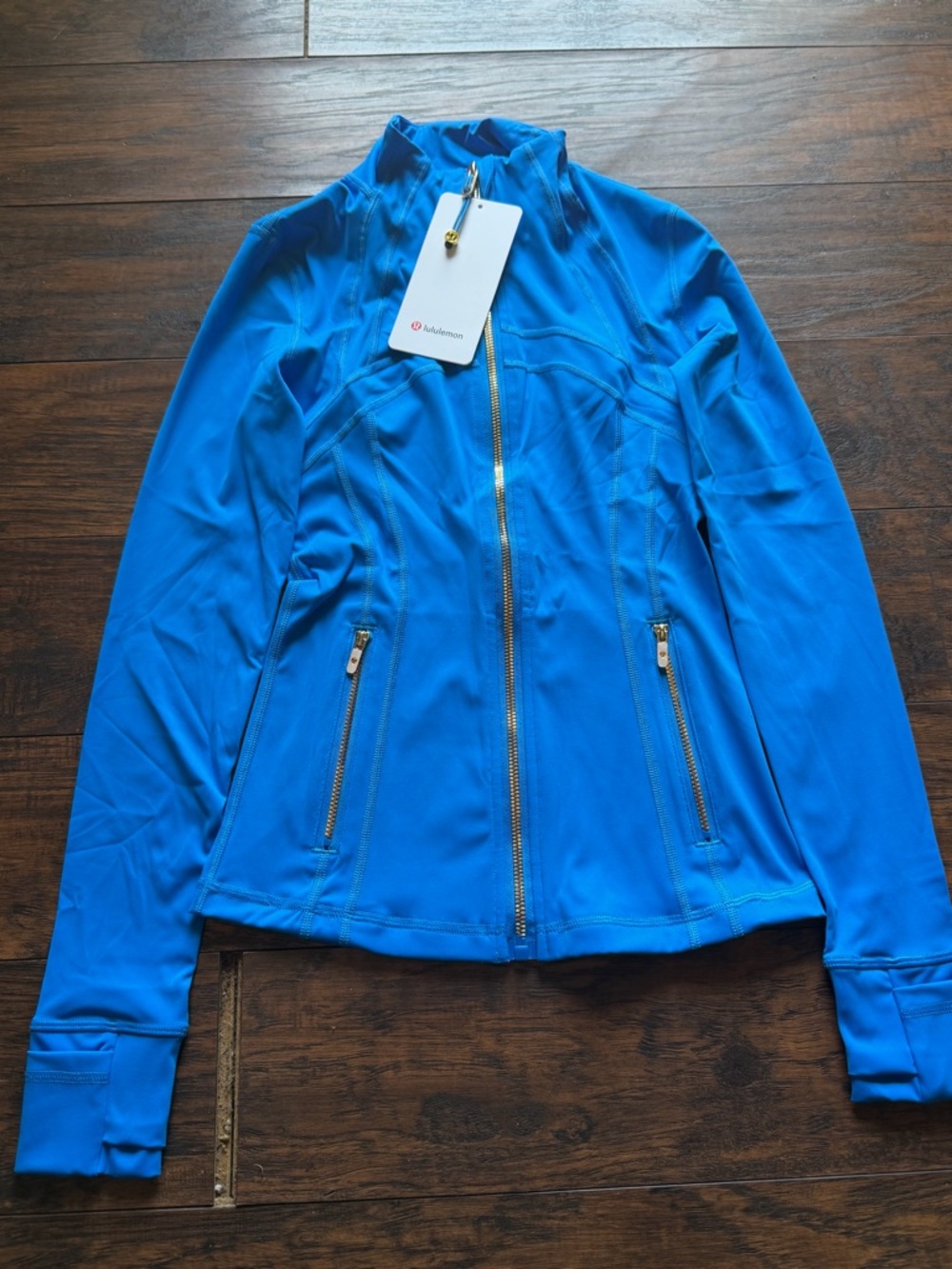 lululemon athletica Women’s Bright Blue Zip-Up Bomber Jacket - Picture 2 of 7